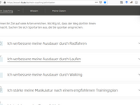 Zu sehen ist das Portal des "TK-Gesundheitscoach". Hier muss man zuerst das persönliche Gesundheitziel festlegen.  (Bild öffnet vergrößert)
