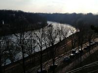 Foto: Blick auf die Saale bei der Burg Giebichenstein