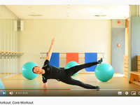 Zu sehen ist ein Screenshot eines Videos des YouTube-Kanals der Uni Halle. Kleine Videos des Unisportzentrums helfen, fit zu bleiben. (Bild öffnet vergrößert)