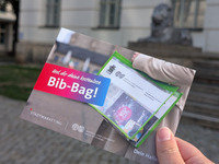 Gutschein in Form einer Postkarte für eine neue Tasche (Bild öffnet vergrößert)