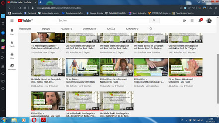 Screenshot Youtube Uni Halle