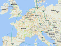 Europareise Karte (Bild öffnet vergrößert)