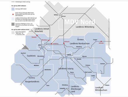 Zu sehen ist das MDV-Gebiet auf der Karte. 