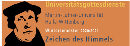 Zu sehen ist das Logo der Universitätsgottesdienste im Wintersemester 2020/21 der Uni Halle.