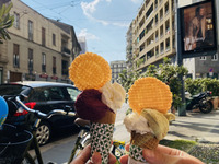 Foto: Nach einem langen Sightseeingtag haben wir uns leckeres Gelato gegönnt. Nicht geht über italienisches Eis.