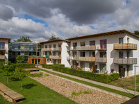 Ein Studentenwohnheim von außen am Landrain (Bild öffnet vergrößert)