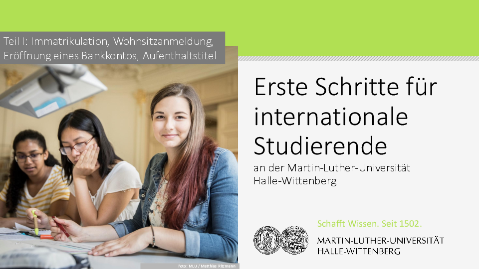MLU/ Matthias Ritzmann Präsentation Erste Schritte Teil 1